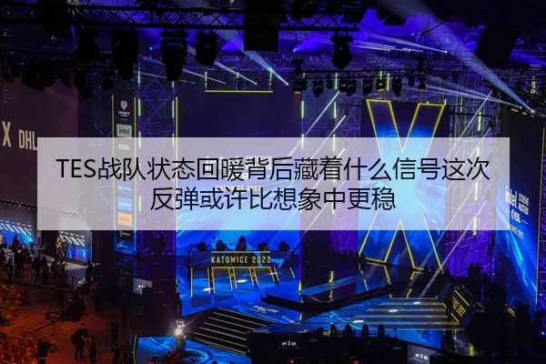 TES战队状态回暖背后藏着什么信号这次反弹或许比想象中更稳